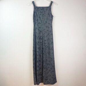 Floral Gray Maxi Dress